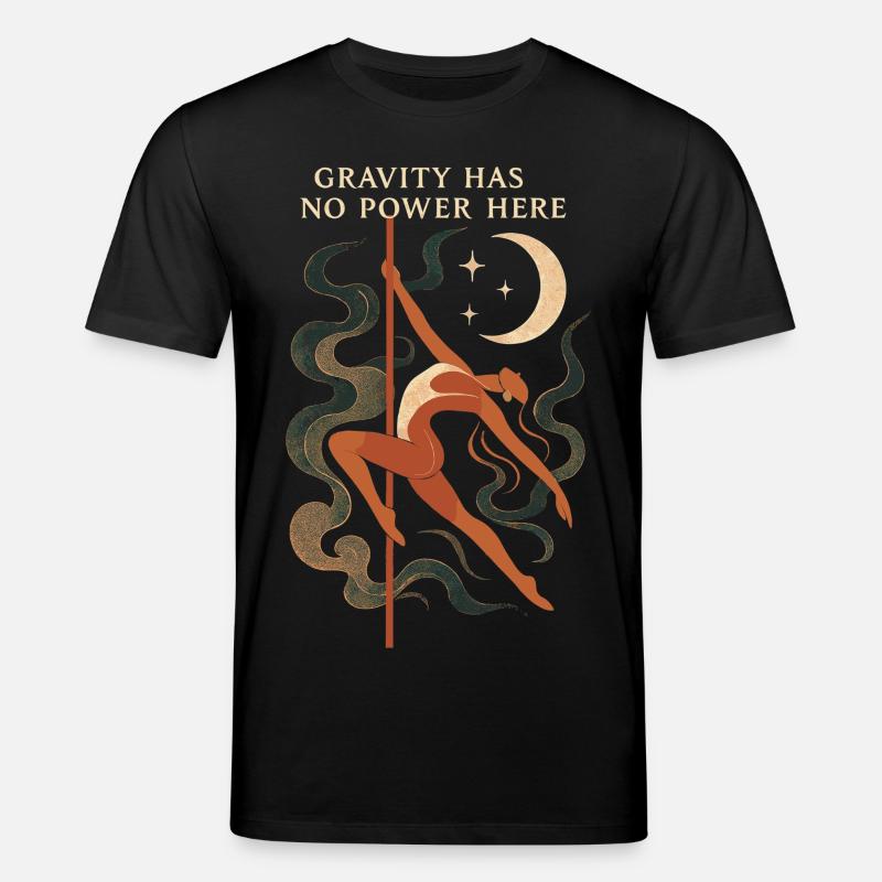Schwebende Pole-Dance-Frau – Gravity has no power - Stanley/Stella Unisex Bio-T-Shirt CREATOR  - Schwarz