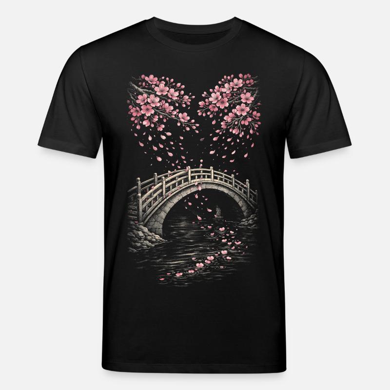 Kirschblüten Sakura Kirschblüte - Stanley/Stella Unisex Bio-T-Shirt CREATOR  - Schwarz