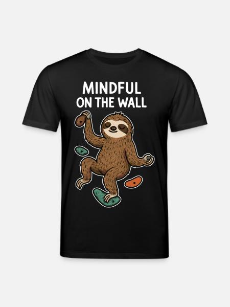 Mindful on the Wall – Zen-sena på väggen - Ekologisk T-shirt CREATOR unisex från Stanley/Stella - svart