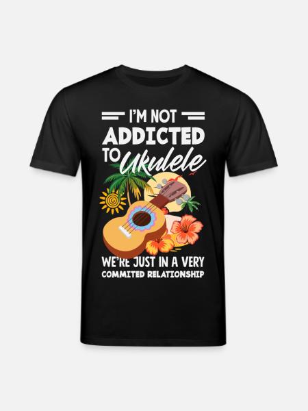 Funny Ukulele Designs and Sayings - Stanley/Stella CREATOR Unisex Organic T-Shirt - black