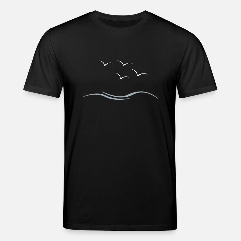 Möwen - Stanley/Stella Unisex Bio-T-Shirt CREATOR  - Schwarz