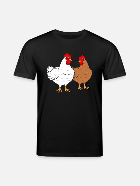 Kyllinger høns kyllinger - Stanley/Stella CREATOR økologisk unisex-T-shirt - sort