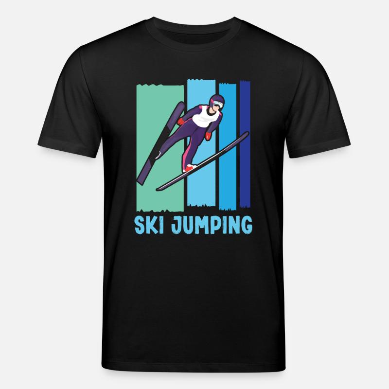 Ski Springen Skispringen - Stanley/Stella Unisex Bio-T-Shirt CREATOR  - Schwarz