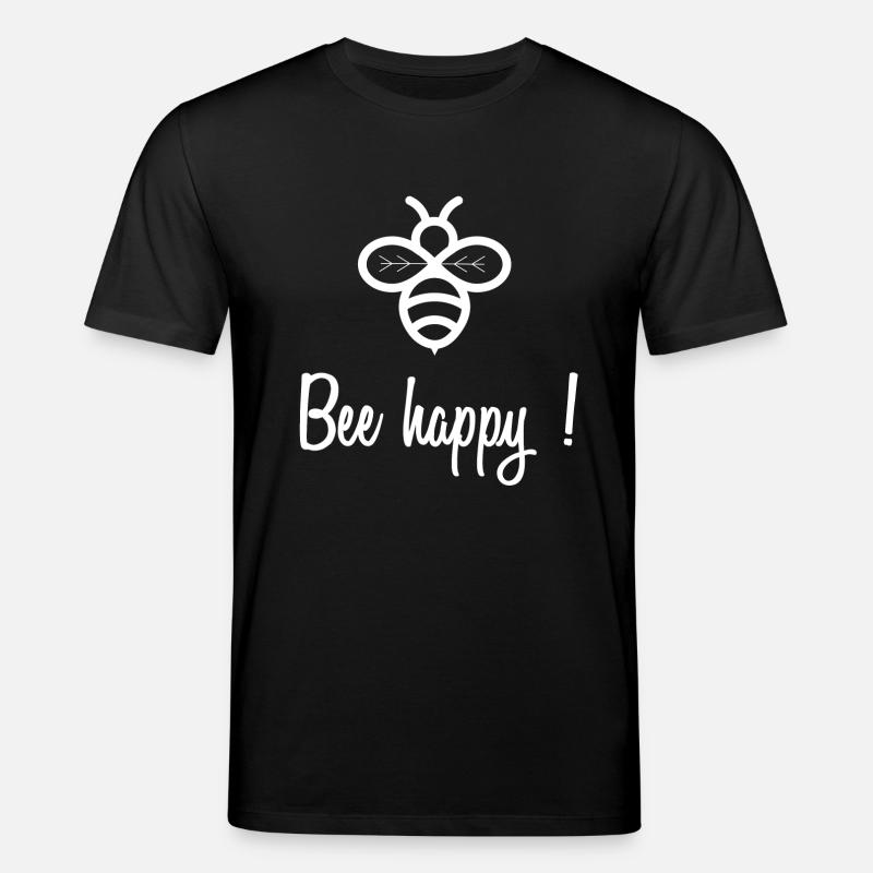 Bee happy - Stanley/Stella CREATOR Unisex Organic T-Shirt - black