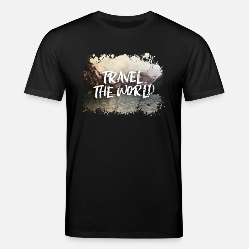 Travel The World - T-shirt bio CREATOR Stanley/Stella Unisexe - noir