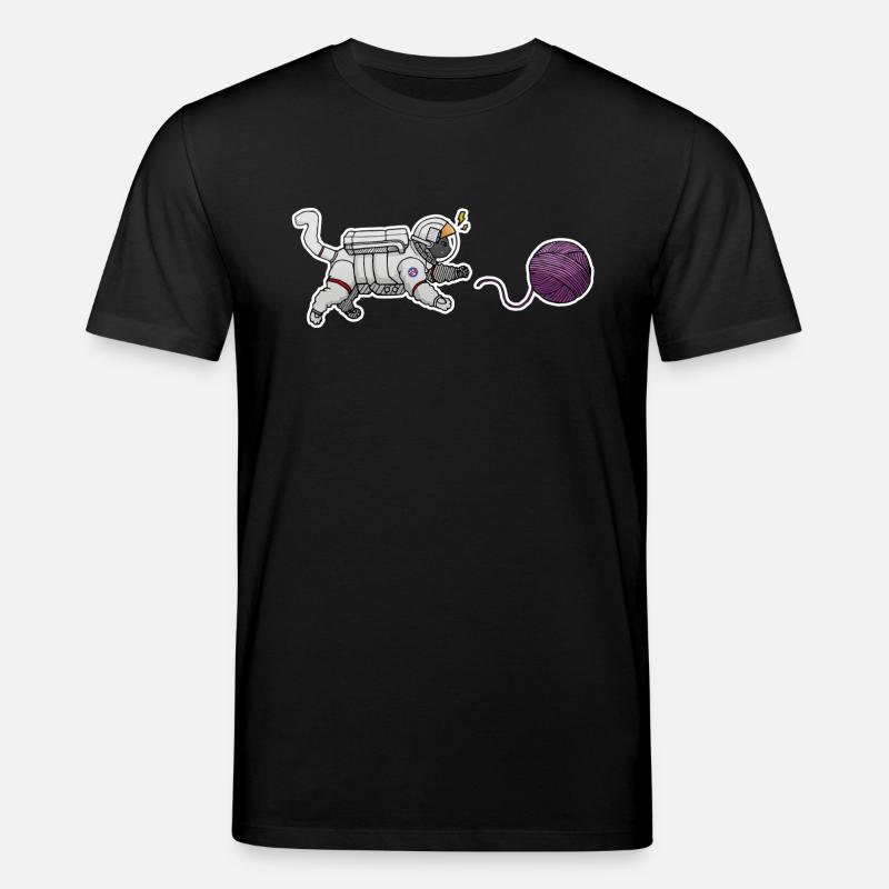 Chat astronaute - T-shirt bio CREATOR Stanley/Stella Unisexe - noir