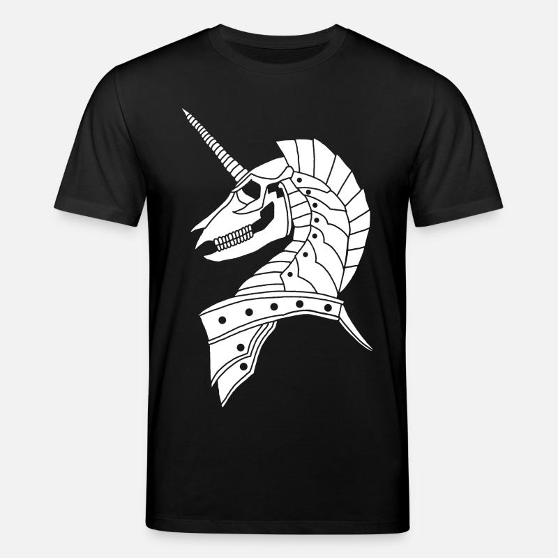 Weißes gotisches Einhorn - Stanley/Stella Unisex Bio-T-Shirt CREATOR  - Schwarz