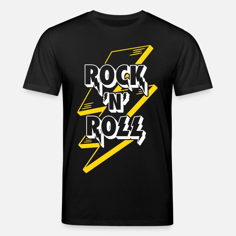 Logo texte rock’n’roll avec éclair - T-shirt bio CREATOR Stanley/Stella Unisexe - noir
