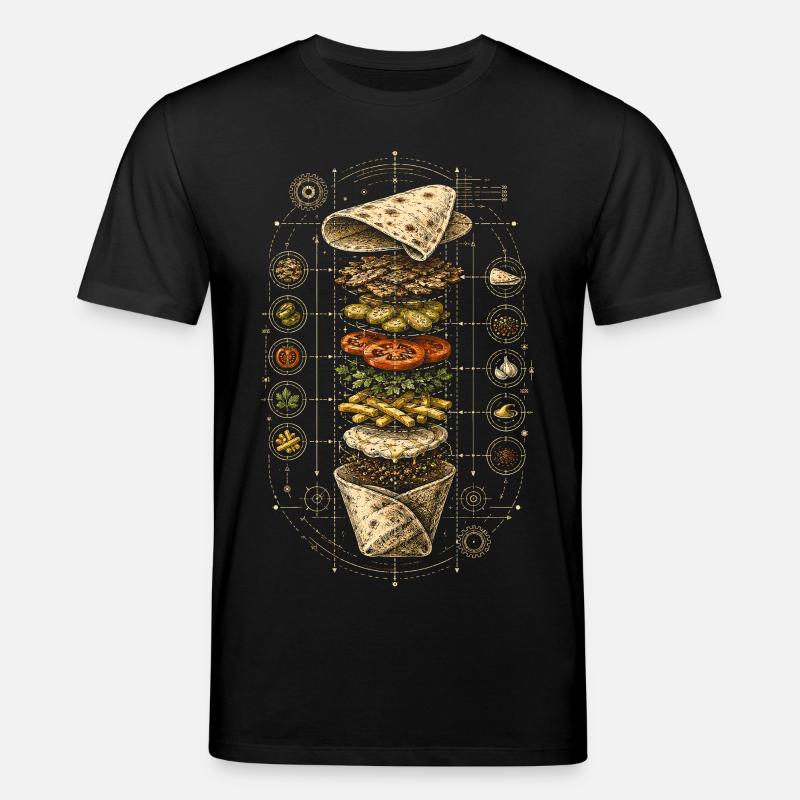 Libanon Libanese Shawarma Blueprint - Stanley/Stella Unisex Bio-T-Shirt CREATOR - Schwarz
