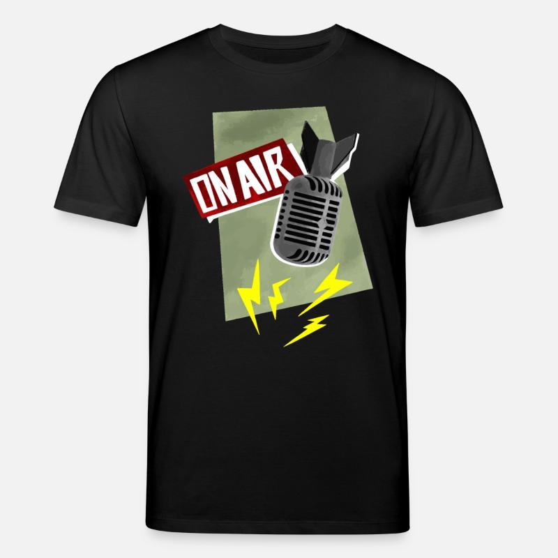 Microphone - diffusion en direct - T-shirt bio CREATOR Stanley/Stella Unisexe - noir