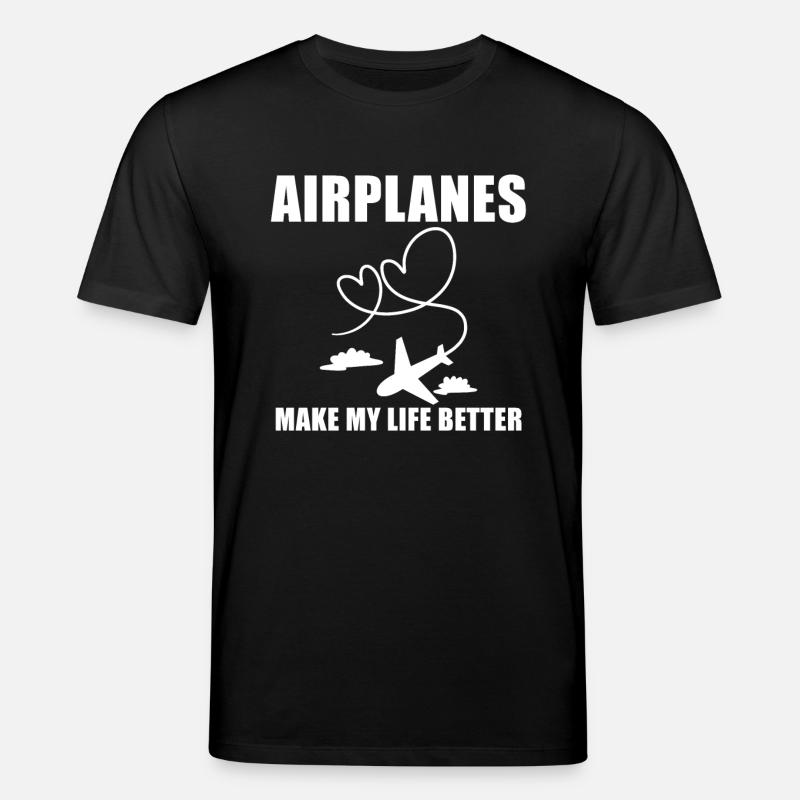 Airplane Pilot Saying Gift - Stanley/Stella CREATOR Unisex Organic T-Shirt - black