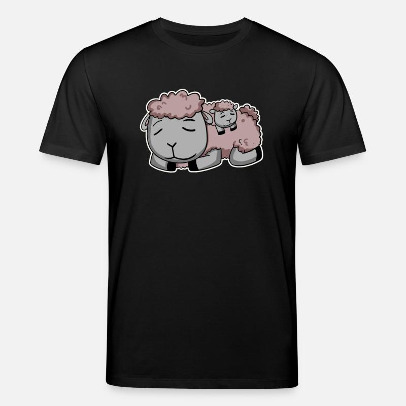 Moutons avec bébé moutons - T-shirt bio CREATOR Stanley/Stella Unisexe - noir