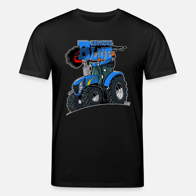 Schöne blaue Grenze - Stanley/Stella Unisex Bio-T-Shirt CREATOR  - Schwarz