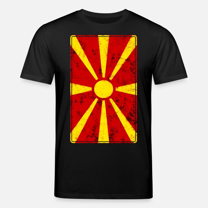 Mazedonien - Stanley/Stella Unisex Bio-T-Shirt CREATOR  - Schwarz