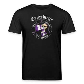 Erzgebirge Ehre Stolz Tradition No II - Stanley/Stella Unisex Bio-T-Shirt CREATOR  - Schwarz - Vorne - Alina (178cm) & Michal (187cm)