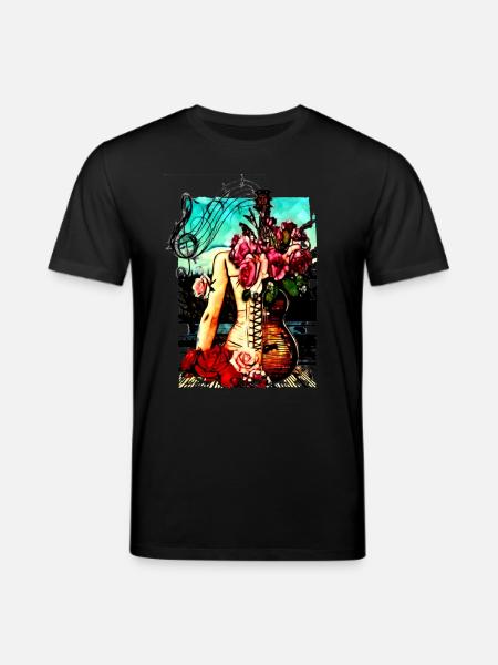 guitare hanches - T-shirt bio CREATOR Stanley/Stella Unisexe - noir