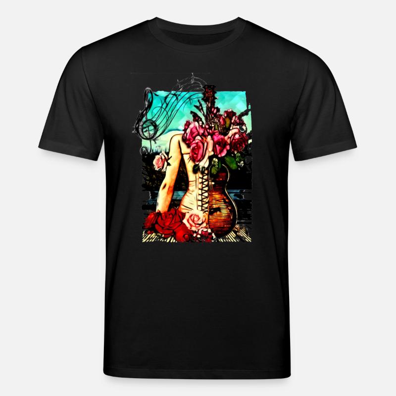 Gitarre Hüften - Stanley/Stella Unisex Bio-T-Shirt CREATOR  - Schwarz