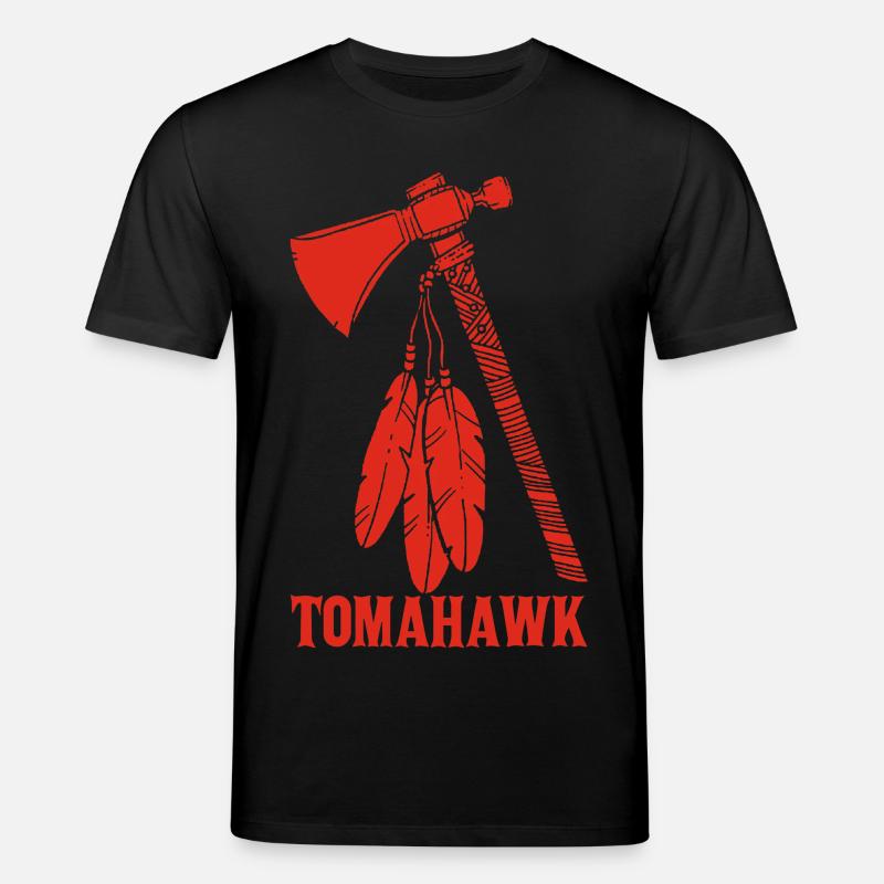 roter Tomahawk - Stanley/Stella Unisex Bio-T-Shirt CREATOR  - Schwarz