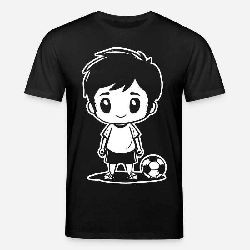 Dessin de garçon de football - T-shirt bio CREATOR Stanley/Stella Unisexe - noir