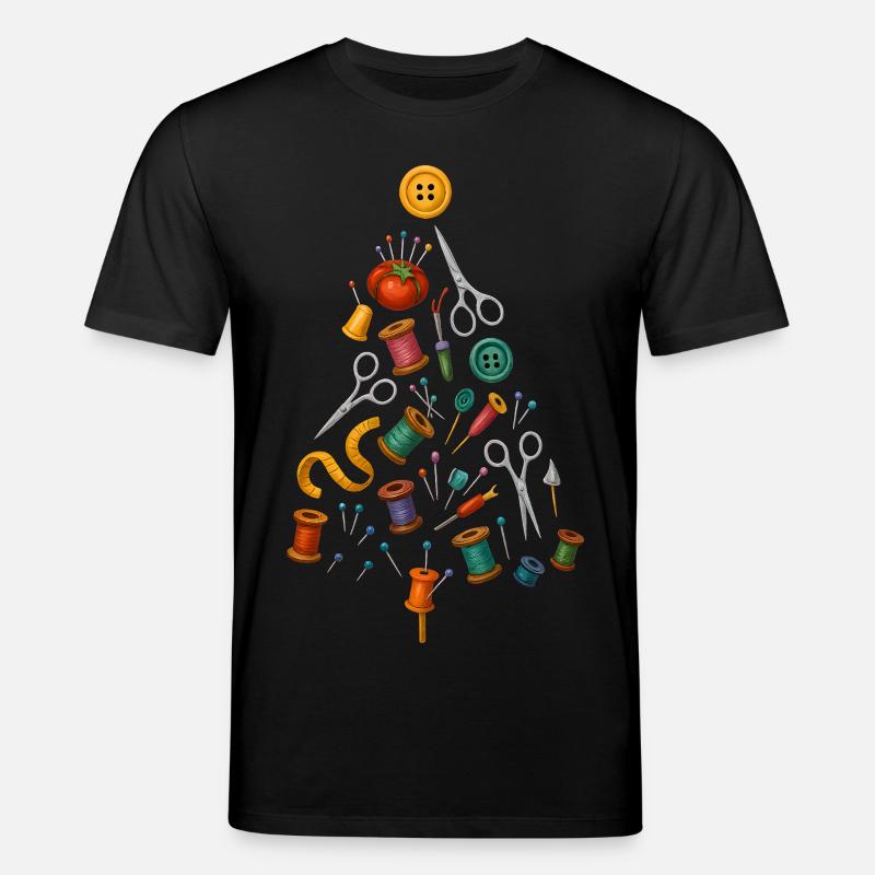 Couture Conception d’arbre de Noël - T-shirt bio CREATOR Stanley/Stella Unisexe - noir