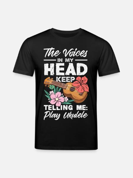 Funny Ukulele Designs and Sayings - Stanley/Stella CREATOR Unisex Organic T-Shirt - black