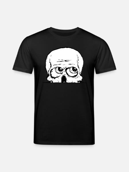 skull_courious_3colours - Stanley/Stella Unisex Bio-T-Shirt CREATOR - Schwarz