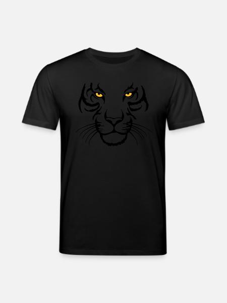 Tiger face - Stanley/Stella CREATOR Unisex Organic T-Shirt - black