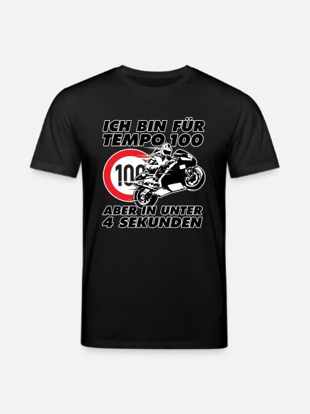 Motorrad Tempo 100 - Stanley/Stella Unisex Bio-T-Shirt CREATOR - Schwarz