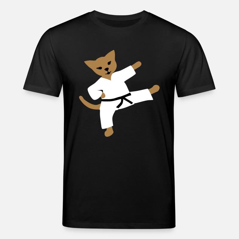taekwondo cat - T-shirt bio CREATOR Stanley/Stella Unisexe - noir