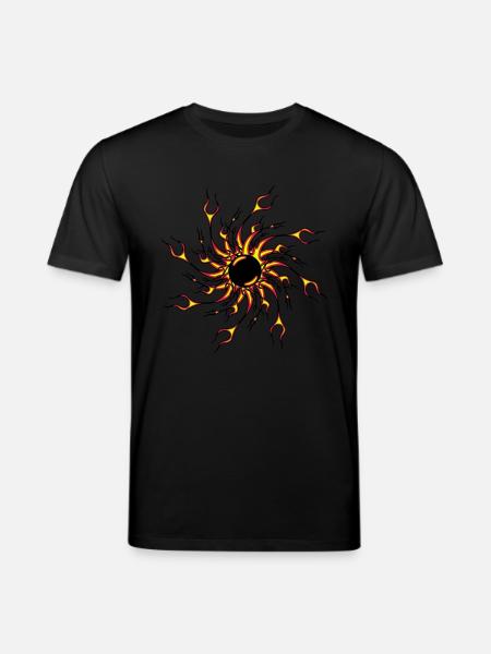 Fire flames fireball - Stanley/Stella CREATOR Unisex Organic T-Shirt - black