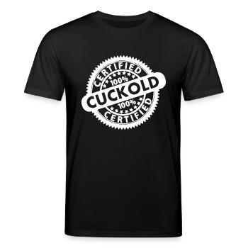 cuckold - Stanley/Stella CREATOR Unisex Organic T-Shirt - black - Front - Alina (178cm) & Michal (187cm)
