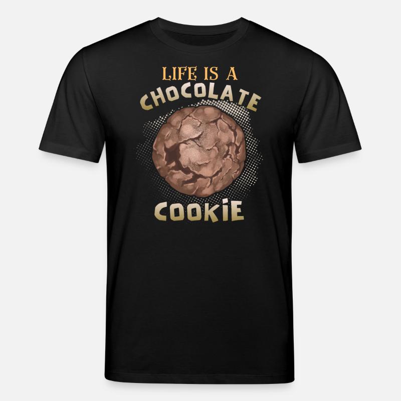 Schokolade, Schokoladenkeks lustiger Spruch - Stanley/Stella Unisex Bio-T-Shirt CREATOR  - Schwarz