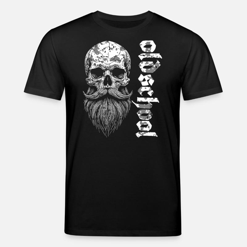 Crâne barbu à l’ancienne - T-shirt bio CREATOR Stanley/Stella Unisexe - noir