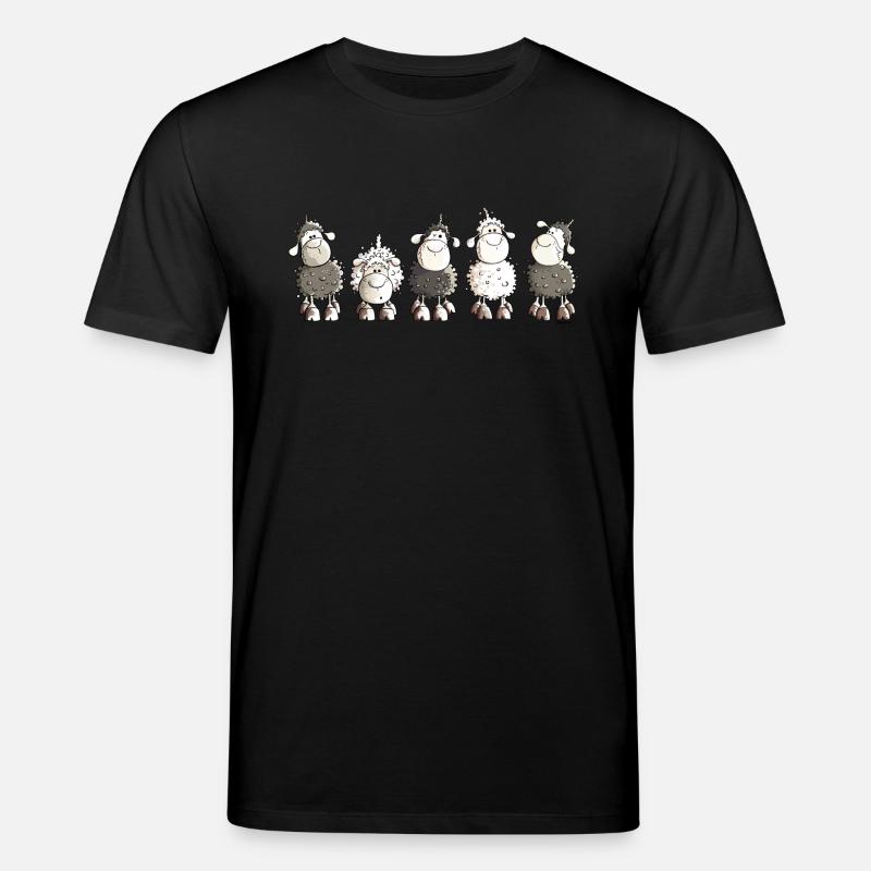 Funny Sheep - Schaf - Schafe - Stanley/Stella Unisex Bio-T-Shirt CREATOR  - Schwarz