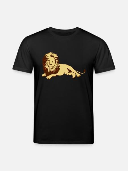 Lion (lying) - Stanley/Stella CREATOR Unisex Organic T-Shirt - black
