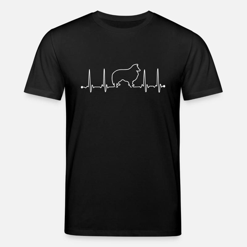 Sheltie Herzfrequenz - Stanley/Stella Unisex Bio-T-Shirt CREATOR  - Schwarz