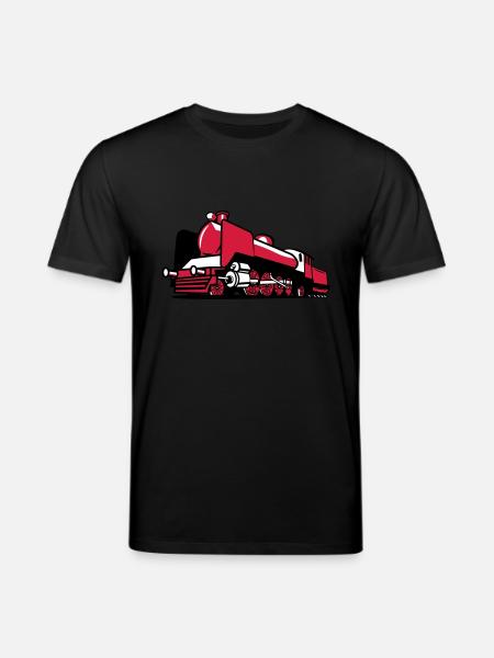 dampflok railroad tender - Stanley/Stella CREATOR Unisex Organic T-Shirt - black
