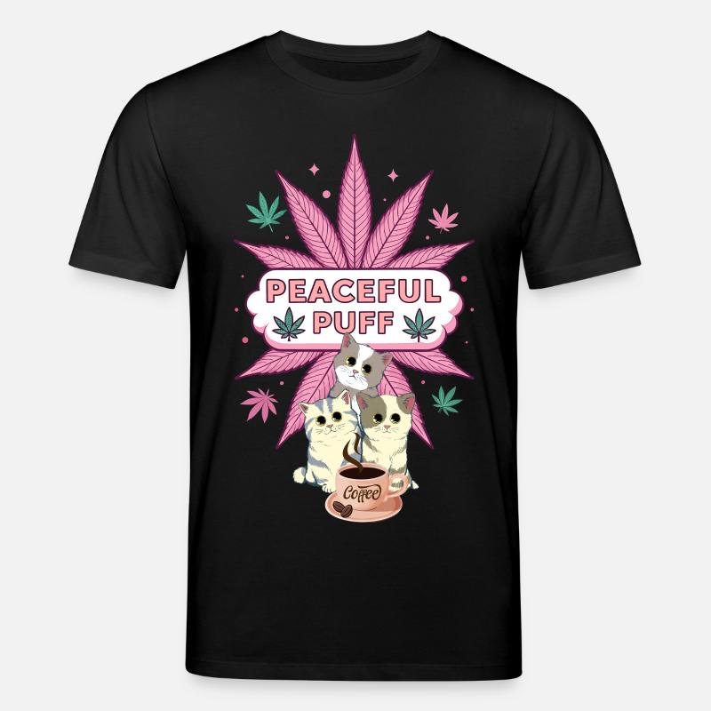 Peaceful Puff C&C - T-shirt bio CREATOR Stanley/Stella Unisexe - noir