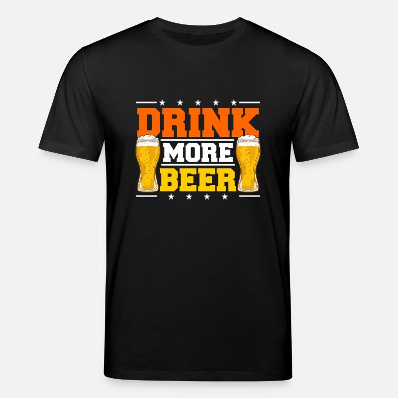 Bier Trinker Alkoholiker - Stanley/Stella Unisex Bio-T-Shirt CREATOR  - Schwarz