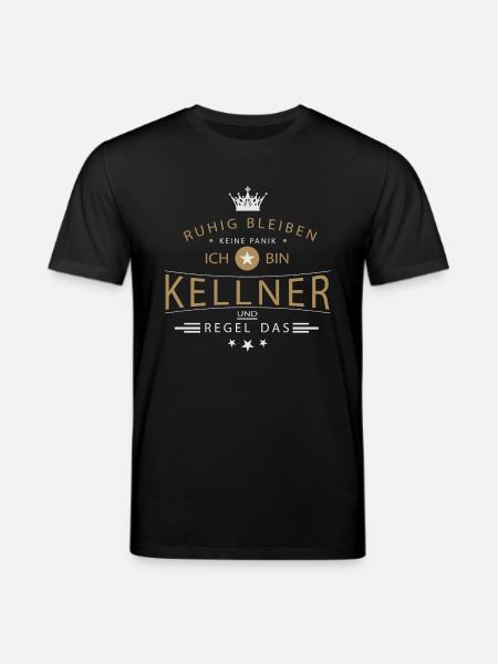 Kellner T-Shirt Ruhig bleiben - Stanley/Stella Unisex Bio-T-Shirt CREATOR  - Schwarz