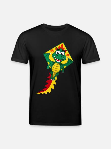 Cute Flying Kite - Stanley/Stella CREATOR Unisex Organic T-Shirt - black