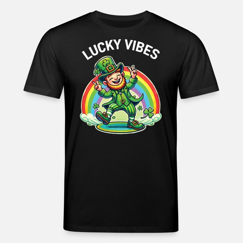 Joyeuses vibrations de la Saint-Patrick - T-shirt bio CREATOR Stanley/Stella Unisexe - noir