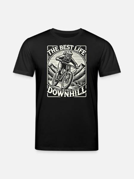 Bike Downhill Adventurer Retro Style - Stanley/Stella CREATOR Unisex Organic T-Shirt - black