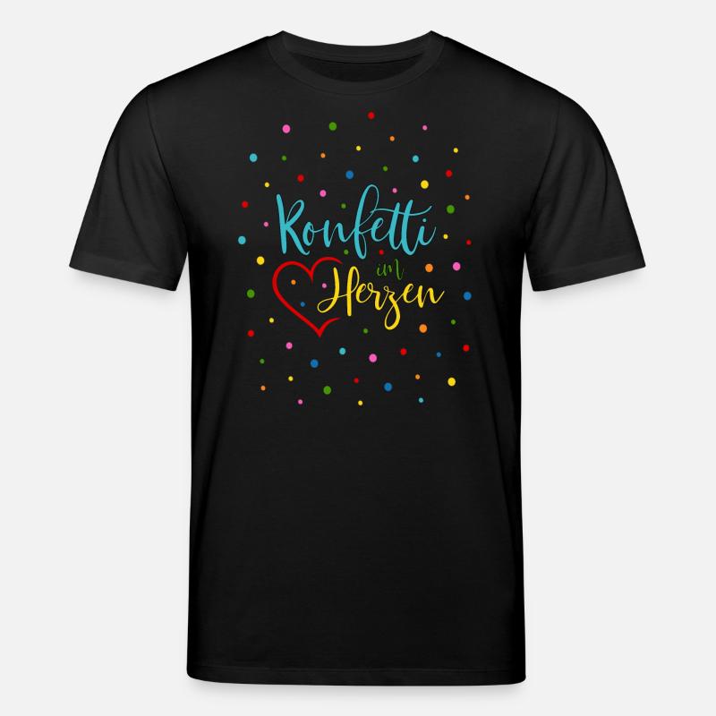 Konfetti im Herzen - Stanley/Stella Unisex Bio-T-Shirt CREATOR  - Schwarz