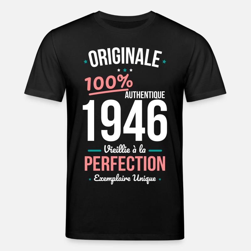 1946 – Originale – Exemplaire unique - T-shirt bio CREATOR Stanley/Stella Unisexe - noir