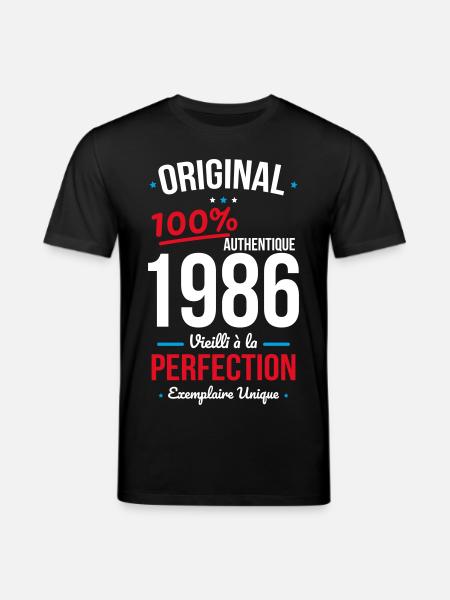 1986 – Original – Exemplaire unique - T-shirt bio CREATOR Stanley/Stella Unisexe - noir