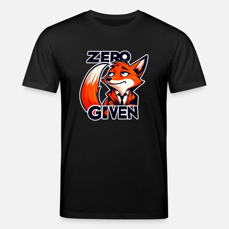 Zéro donné - Illustration de renard - T-shirt bio CREATOR Stanley/Stella Unisexe - noir