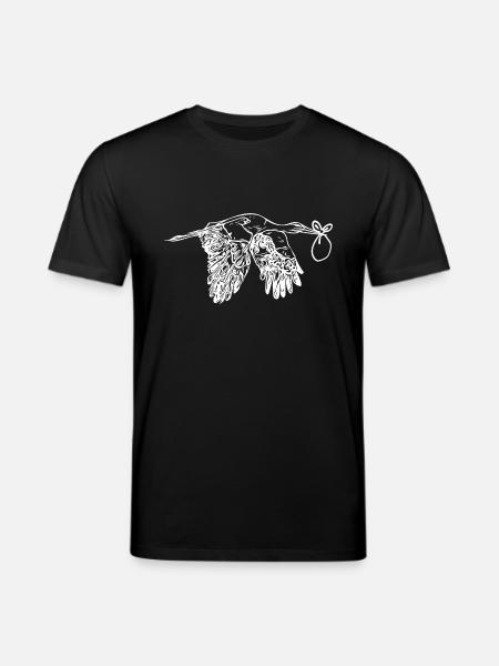 Flying Stork offspring Delivery - Stanley/Stella CREATOR Unisex Organic T-Shirt - black