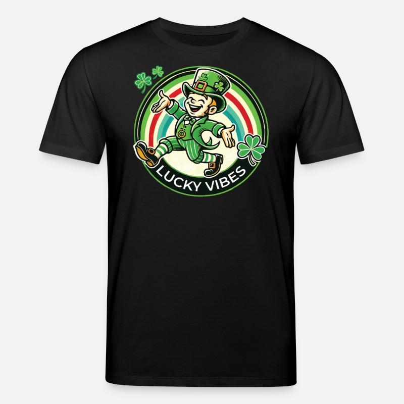 Joyeuses vibrations de la Saint-Patrick - T-shirt bio CREATOR Stanley/Stella Unisexe - noir