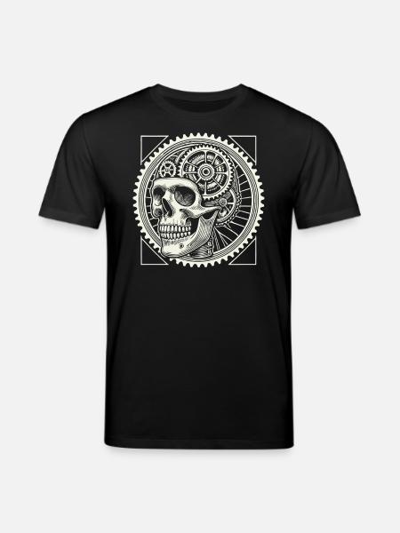 Bicycle Lovers Skull Gears - Stanley/Stella CREATOR Unisex Organic T-Shirt - black